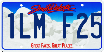 SD license plate 1LMF25