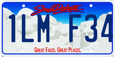 SD license plate 1LMF34