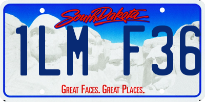 SD license plate 1LMF36