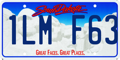 SD license plate 1LMF63
