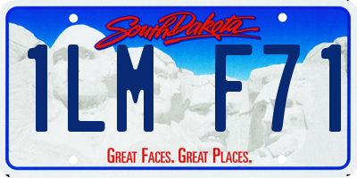 SD license plate 1LMF71