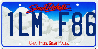 SD license plate 1LMF86