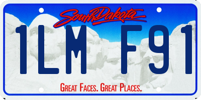 SD license plate 1LMF91