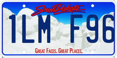 SD license plate 1LMF96