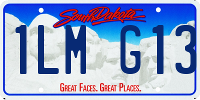 SD license plate 1LMG13