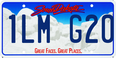 SD license plate 1LMG20