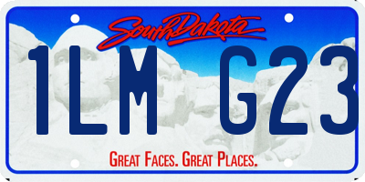 SD license plate 1LMG23