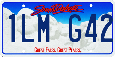 SD license plate 1LMG42