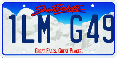 SD license plate 1LMG49