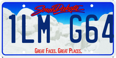 SD license plate 1LMG64