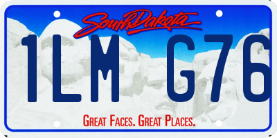 SD license plate 1LMG76