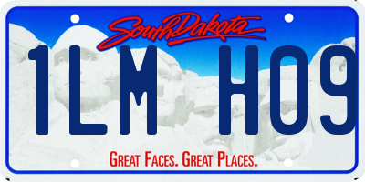 SD license plate 1LMH09