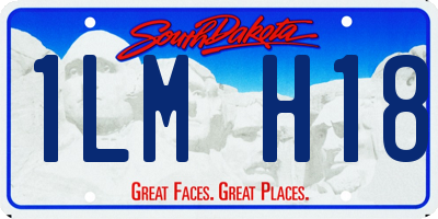 SD license plate 1LMH18