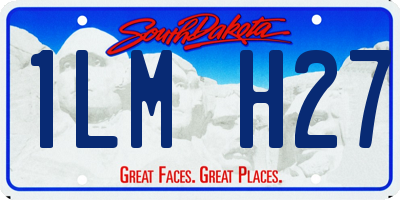 SD license plate 1LMH27