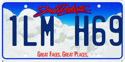 SD license plate 1LMH69