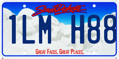 SD license plate 1LMH88
