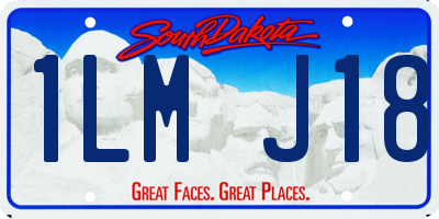 SD license plate 1LMJ18