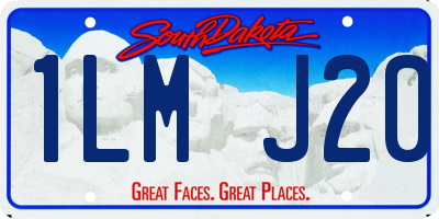 SD license plate 1LMJ20