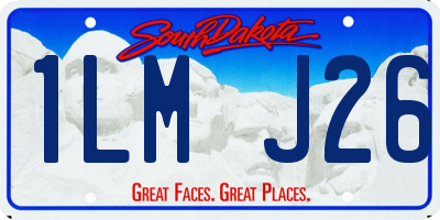 SD license plate 1LMJ26
