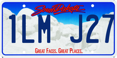 SD license plate 1LMJ27