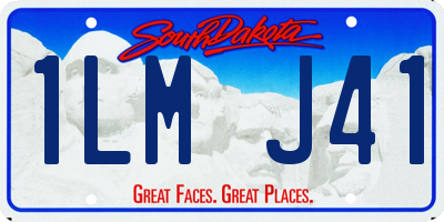SD license plate 1LMJ41