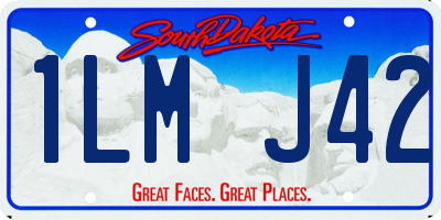 SD license plate 1LMJ42