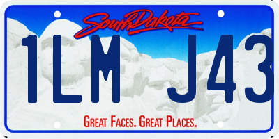 SD license plate 1LMJ43