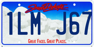 SD license plate 1LMJ67