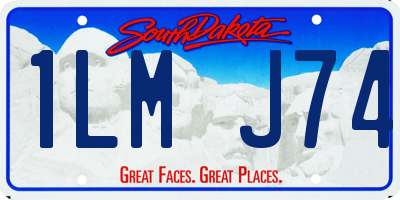 SD license plate 1LMJ74