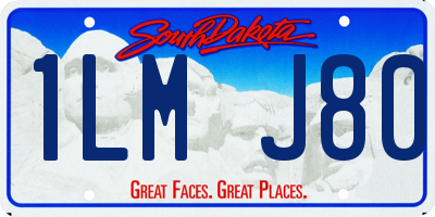 SD license plate 1LMJ80