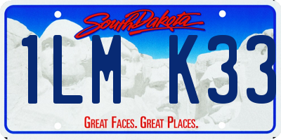 SD license plate 1LMK33