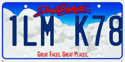 SD license plate 1LMK78