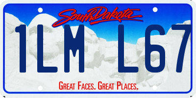 SD license plate 1LML67