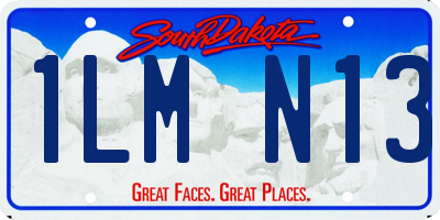 SD license plate 1LMN13