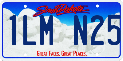 SD license plate 1LMN25
