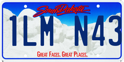SD license plate 1LMN43