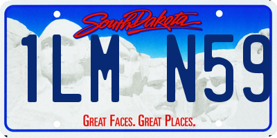 SD license plate 1LMN59
