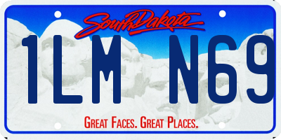 SD license plate 1LMN69