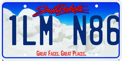 SD license plate 1LMN86