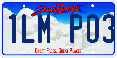 SD license plate 1LMP03