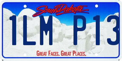 SD license plate 1LMP13