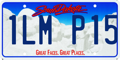SD license plate 1LMP15