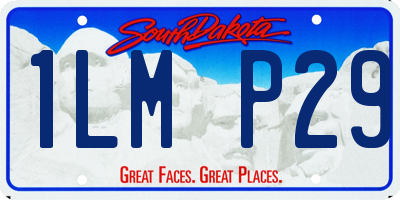 SD license plate 1LMP29