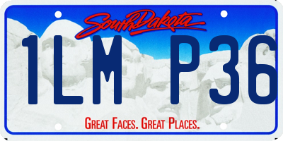 SD license plate 1LMP36