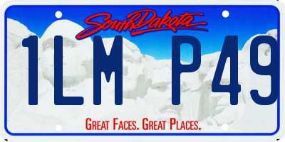 SD license plate 1LMP49