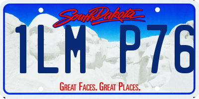 SD license plate 1LMP76