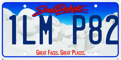 SD license plate 1LMP82