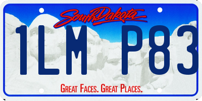 SD license plate 1LMP83