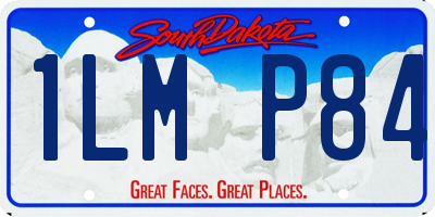 SD license plate 1LMP84