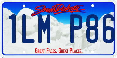 SD license plate 1LMP86